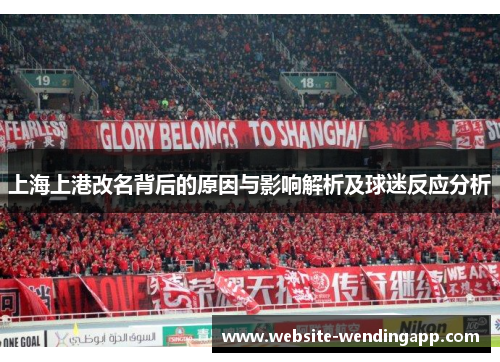 上海上港改名背后的原因与影响解析及球迷反应分析