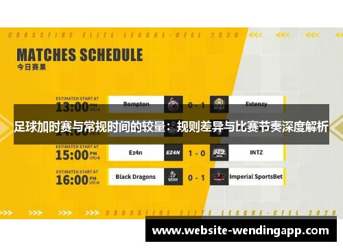 足球加时赛与常规时间的较量：规则差异与比赛节奏深度解析